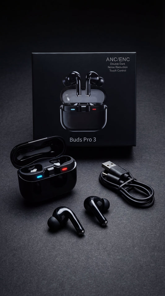 Buds Pro 3 wireless Earbuds - Active Noise Cancellation, HD Sound & Long Battery Life.